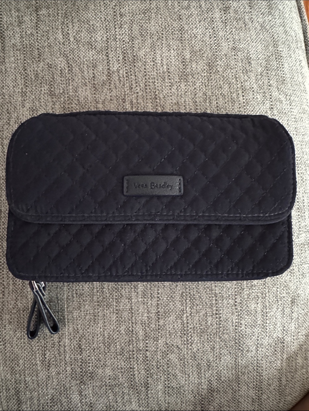 Vera Bradley Deep Navy Quilted Fold-over wallet.